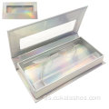 caja de pestañas magnéticas de lujo rectangular con ventana